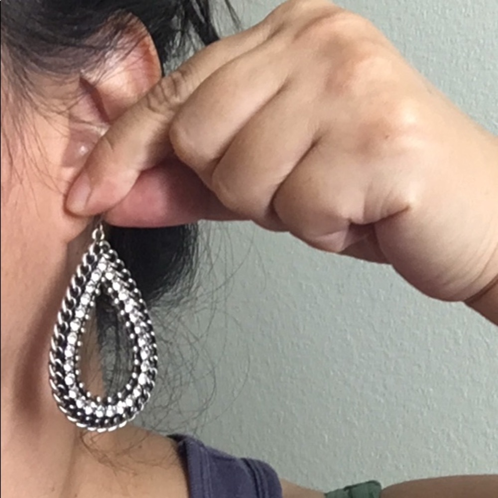 Vtg Statement Dangle Earrings - image 3